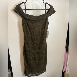 Bisou Bisou Strapless Olive Dress